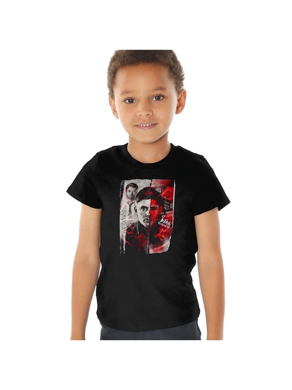 Dean Winchester Demon Kids T Shirt (2) for Toddler Boys and Girls, Black