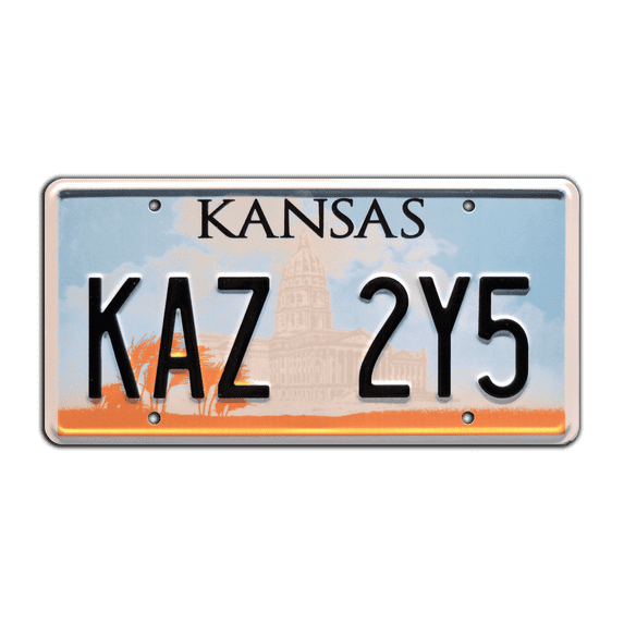 Supernatural | Dean Winchester's Metallicar | KAZ 2Y5 | Metal Stamped Replica Prop License Plate