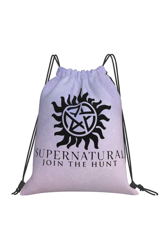 Supernatural Drawstring Backpack Sport Gym Bag For Yoga Swimming Gymsack Sport Strap Pack Bag
