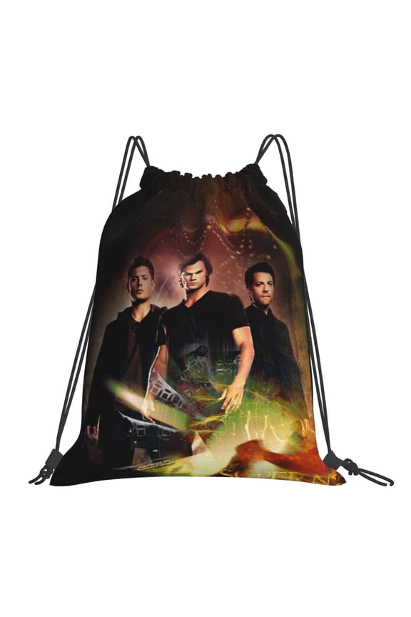Supernatural Drawstring Backpack Sport Gym Bag For Yoga Swimming Gymsack Sport Strap Pack Bag