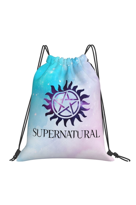 Supernatural Drawstring Backpack Sport Gym Bag For Yoga Swimming Gymsack Sport Strap Pack Bag