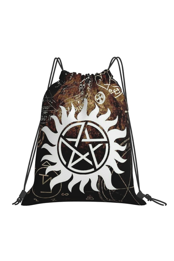 Supernatural Drawstring Backpack Sport Gym Bag For Yoga Swimming Gymsack Sport Strap Pack Bag