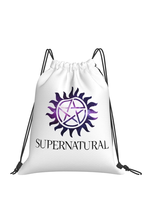 Supernatural Drawstring Backpack Sport Gym Bag For Yoga Swimming Gymsack Sport Strap Pack Bag