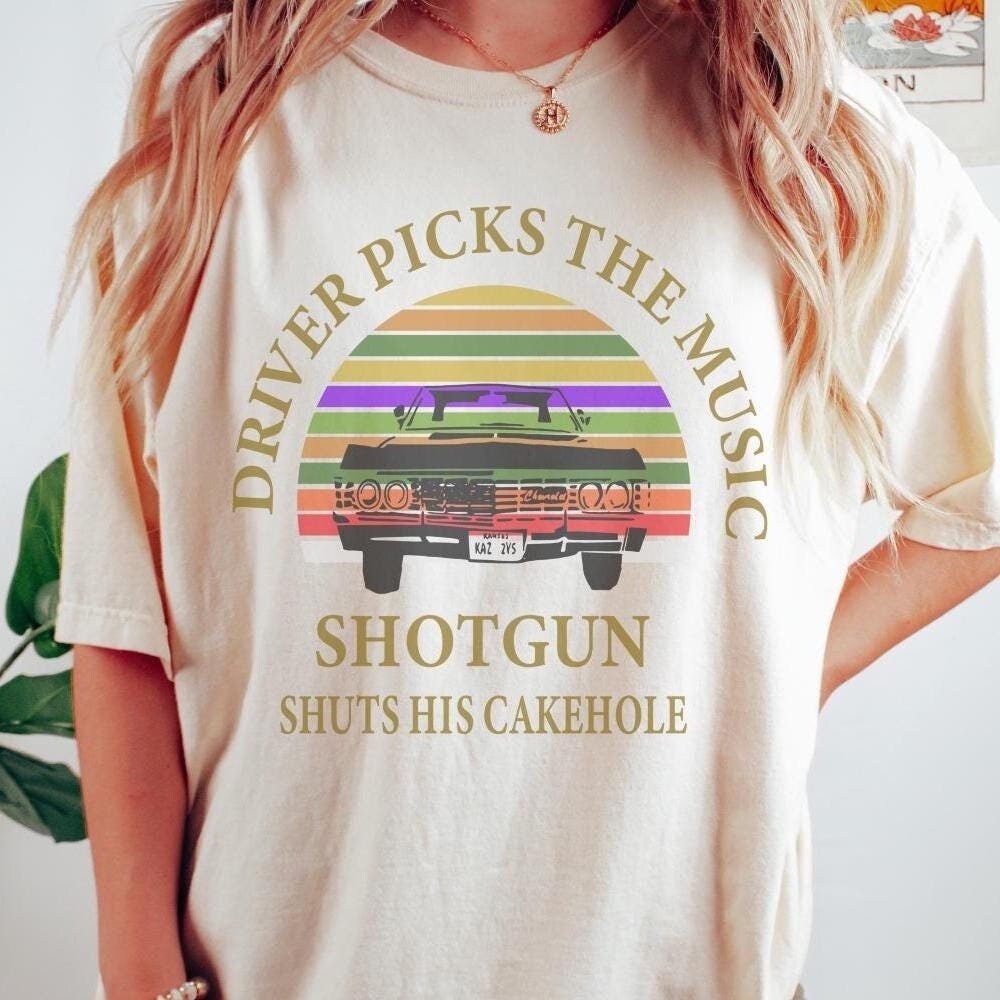 Supernatural Driver Picks Music Shotgun Shuts His Cakehole Shirt Dean