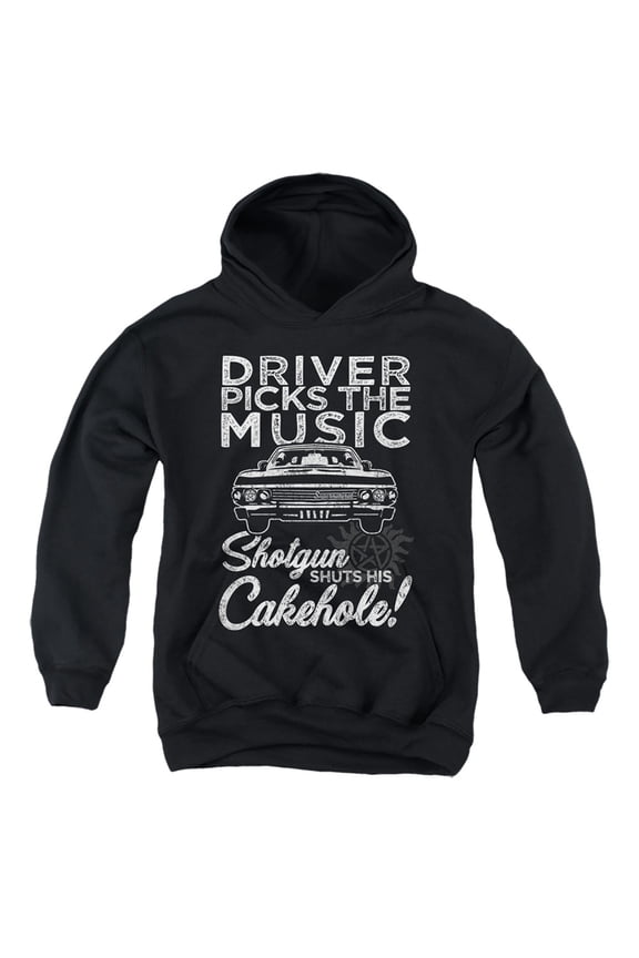 Supernatural - Driver Picks Music - Youth Hooded Sweatshirt - X-Large