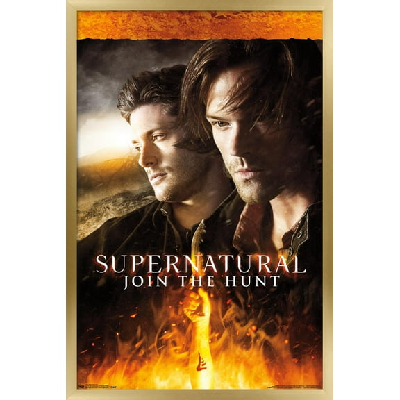 Supernatural - Fire Wall Poster, 14.725" x 22.375", Framed