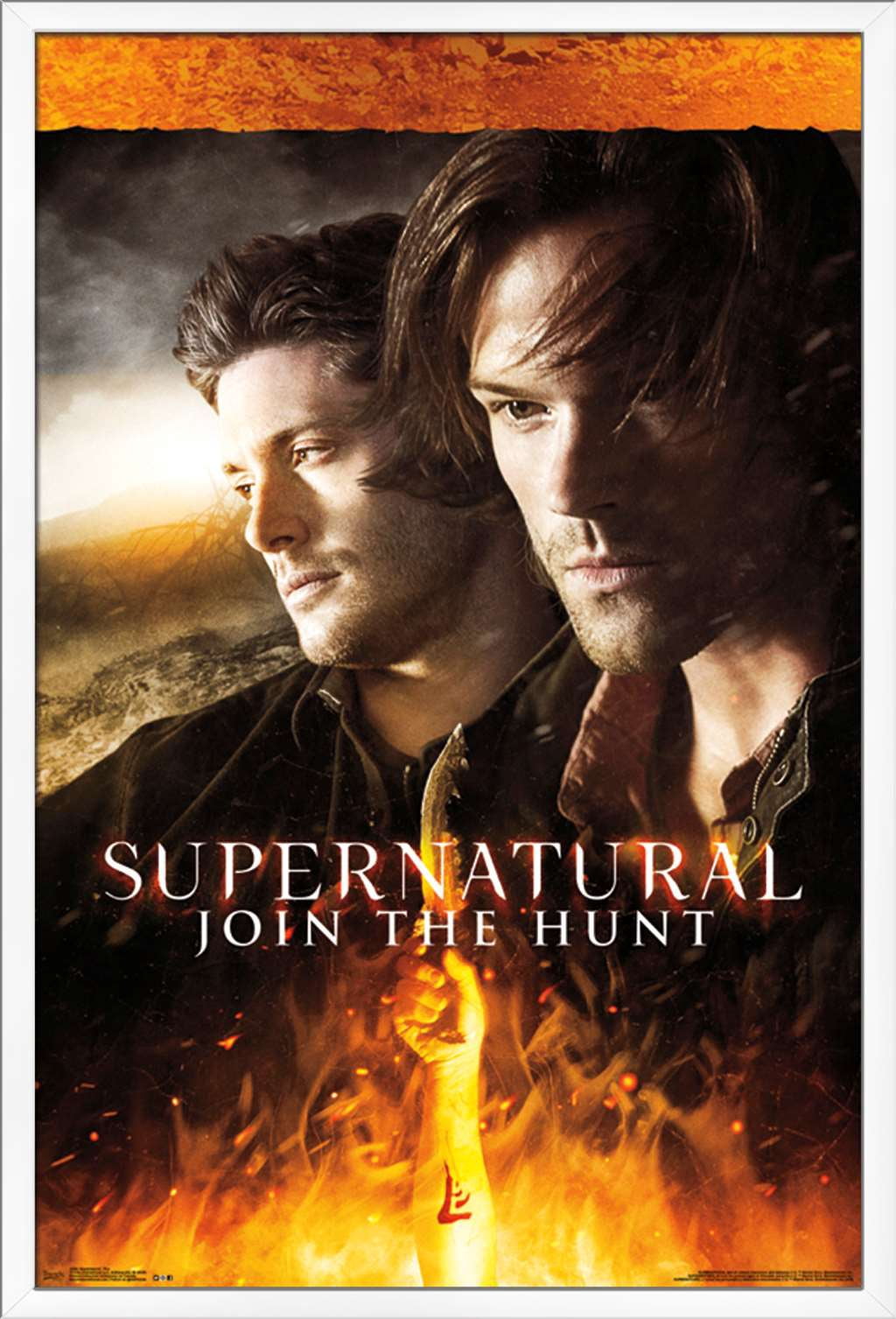 Supernatural - Fire Wall Poster, 22.375" x 34", Framed