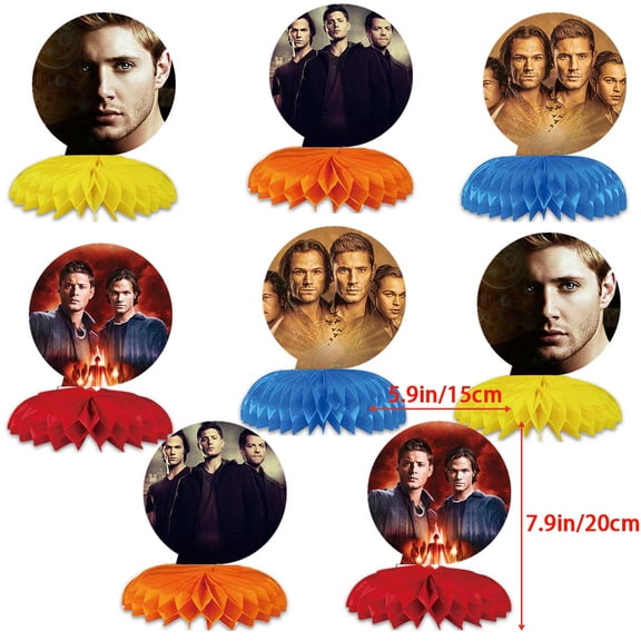 Supernatural Honeycomb Centerpieces Table Toppers Decorations for Birthday Party Decor Supplies