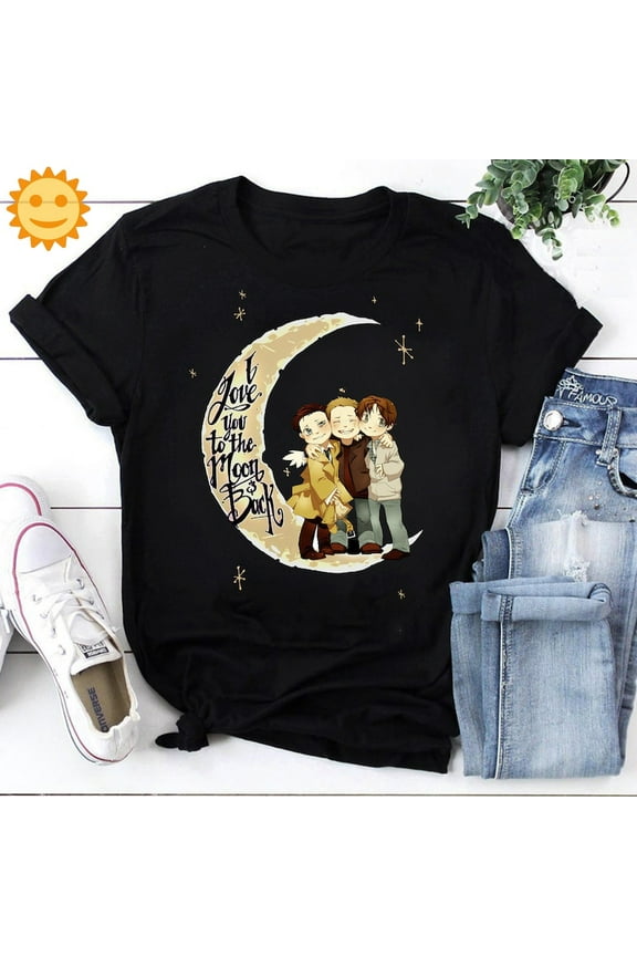 Supernatural I Love You To The Moon And Back Vintage T-Shirt, Supernatural Shirt, Adventure Movie Shirt, Fantasy Movie Shirt