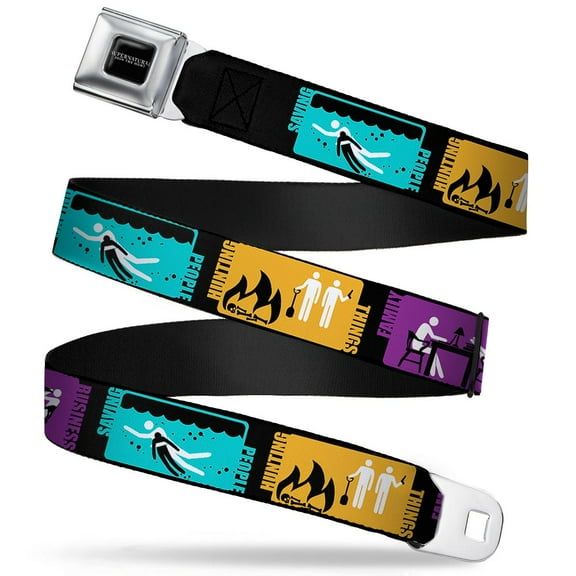 Supernatural Join The Hunt Full Color Black White Supernatural Saving Seatbelt Belt Standard