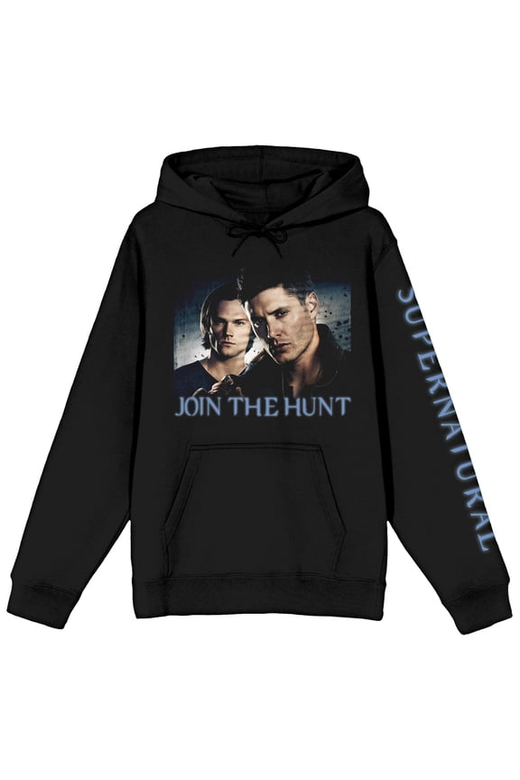 Supernatural Join the Hunt Adult Black Graphic Hoodie-Medium
