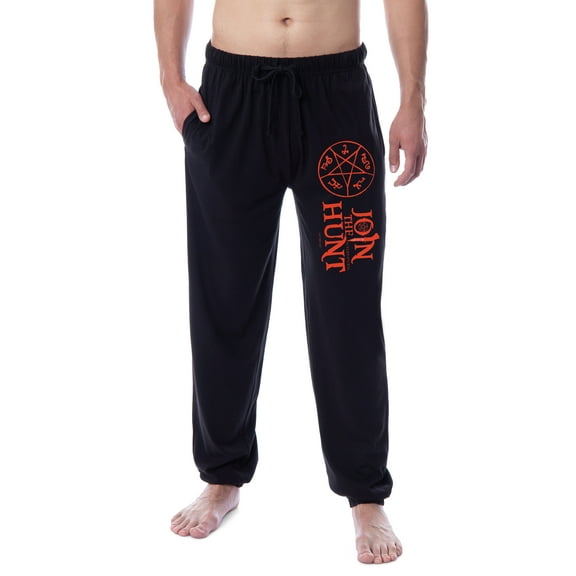Supernatural Mens' Join The Hunt Devil's Trap Sleep Jogger Pajama Pants