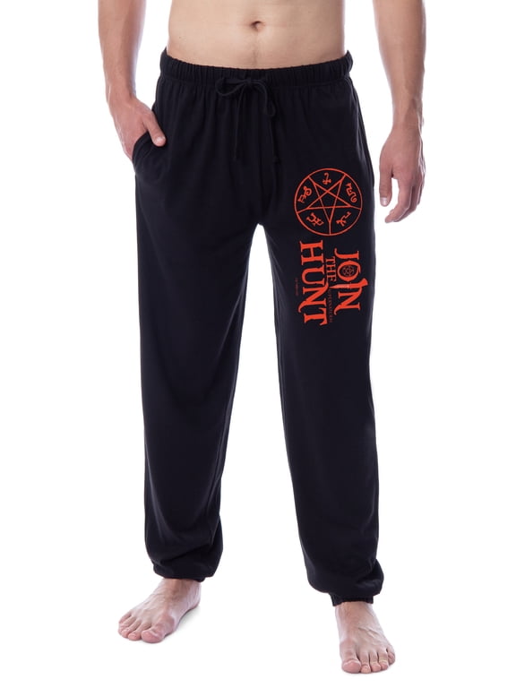 Supernatural Mens' Join The Hunt Devil's Trap Sleep Jogger Pajama Pants
