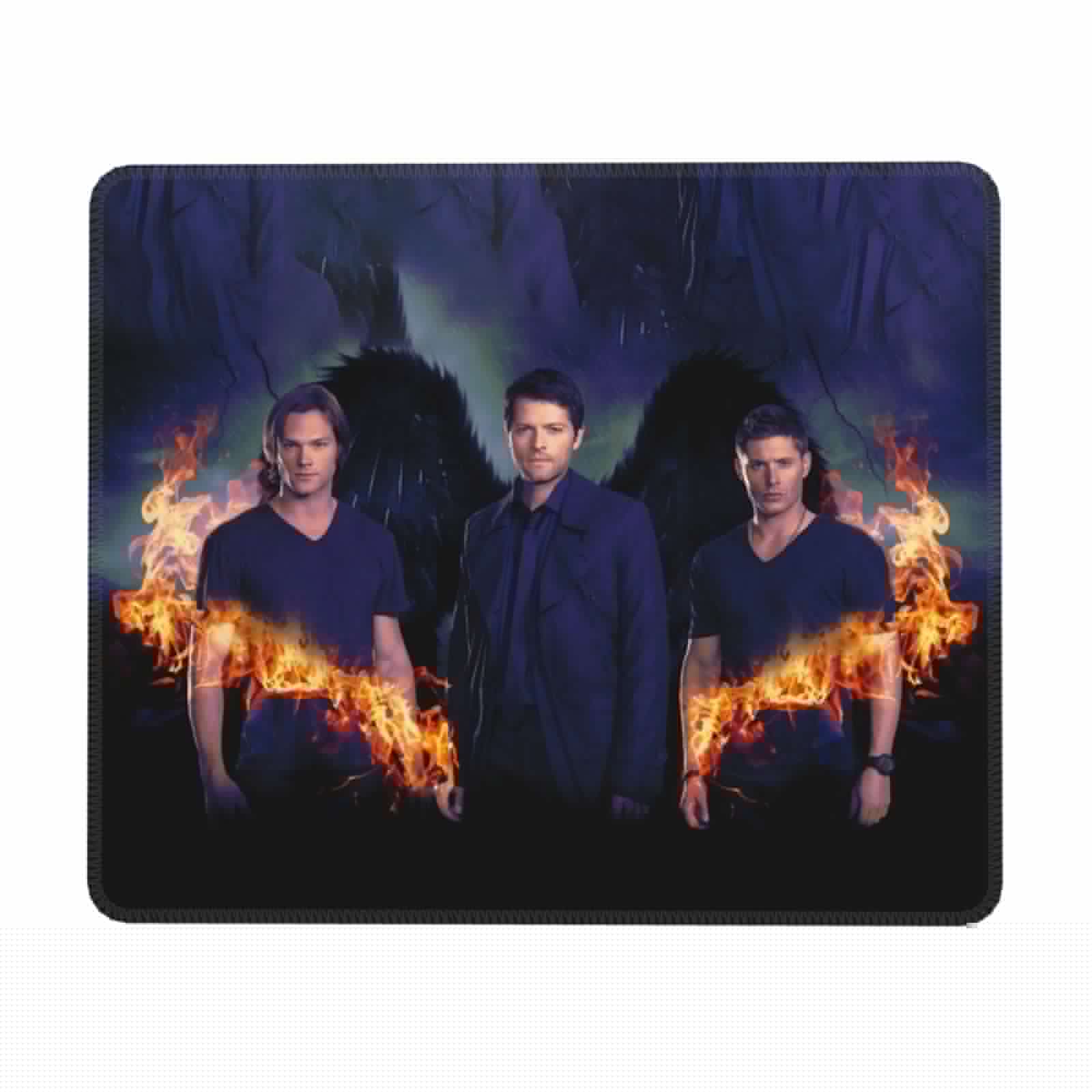 Supernatural Mouse Pad,Small Gaming Mousepad,Non-Slip Rubber Base And Stitched Edges Desk Mat For Computer Home Office Work And Study 7 X 8.6 In