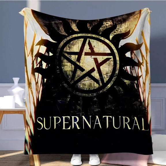 Supernatural Pattern Blanket, Soft Comfortable Throw Blanket, Warm Napping Blanket for Home Office Travel Camping, Bedroom Accessories