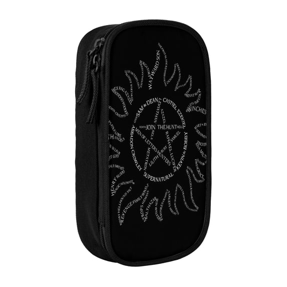 Supernatural Pencil Case, Large Capacity Pencil Pouch, Aesthetic Zipper Pen Case Pencil Box for Office Supplies