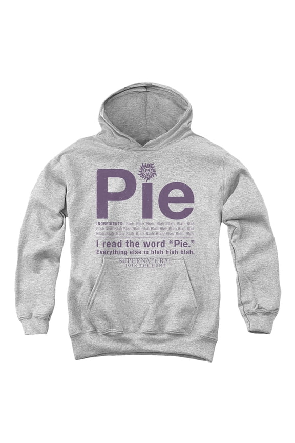 Supernatural - Pie - Youth Hooded Sweatshirt - Large