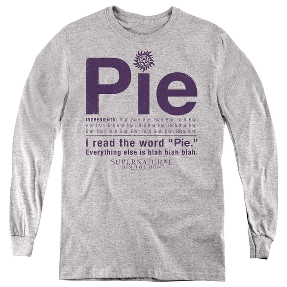Supernatural - Pie - Youth Long Sleeve Shirt - X-Large