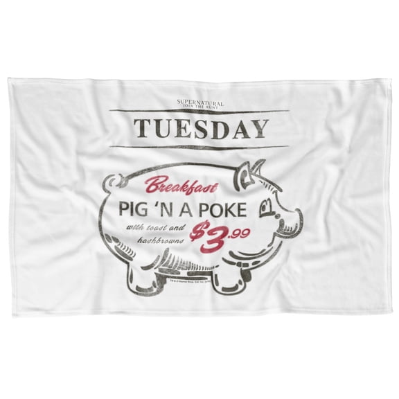 Supernatural Pig 'N' Poke Fleece Blanket 36' x 58'