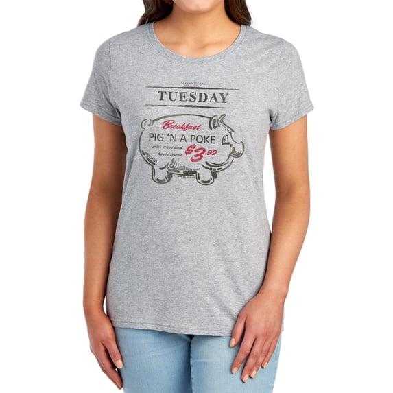 Supernatural Pig N Poke Women's T Shirt, Athletic Heather, Large