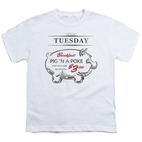 Supernatural - Pig N Poke - Youth Short Sleeve Shirt - Large