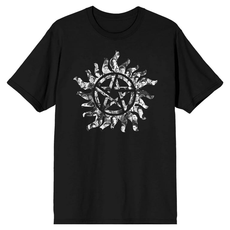 Supernatural Protection Symbol Men's Black T-shirt-XL