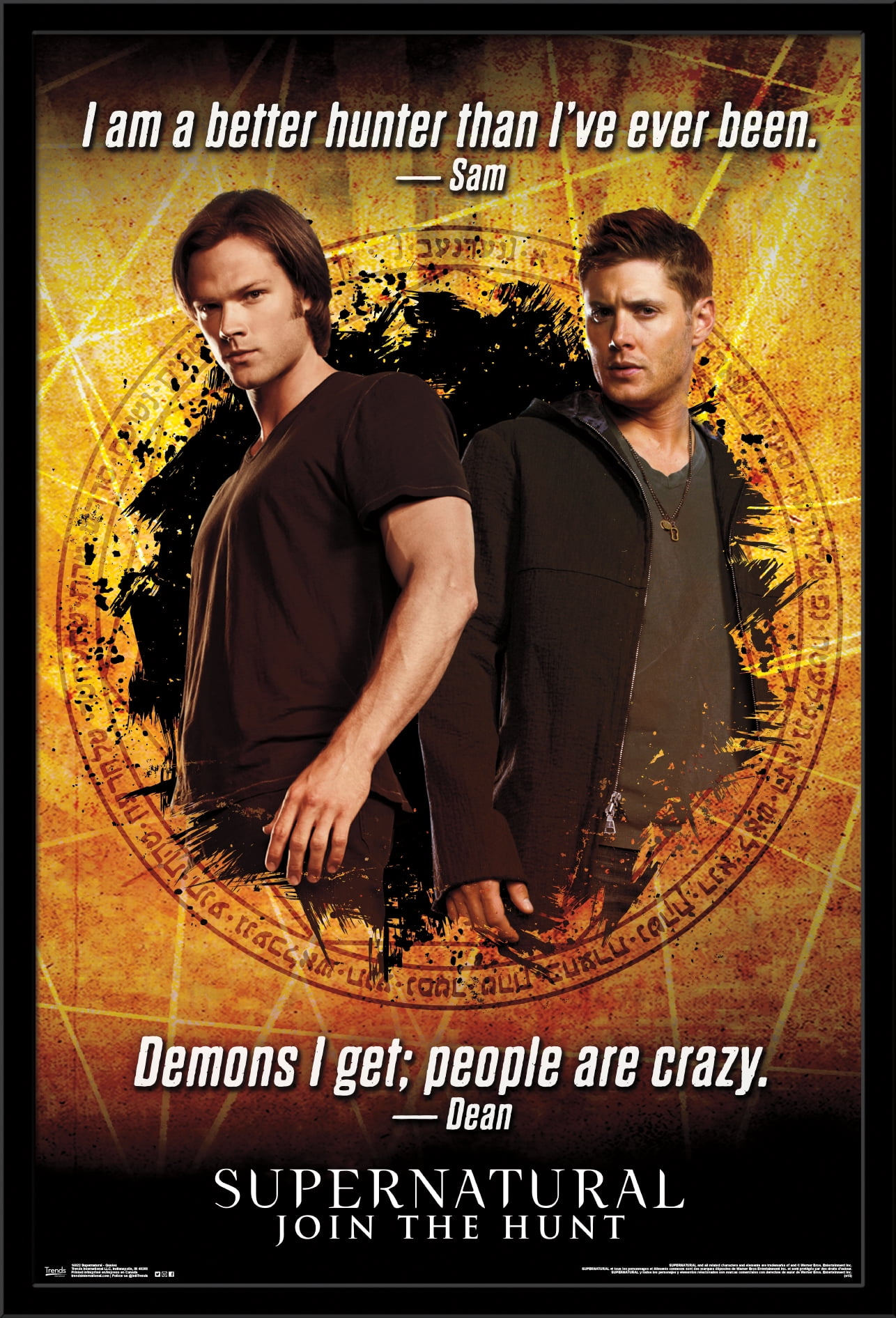 Supernatural - Quotes Wall Poster, 22.375" x 34", Framed