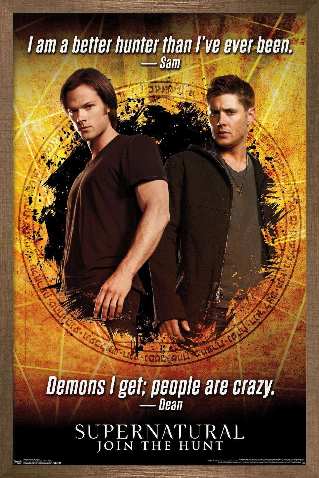 Supernatural - Quotes Wall Poster, 22.375" x 34", Framed