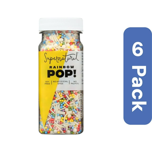 Supernatural Rainbow Crunches Sprinkles 3 oz (Pack Of 6)
