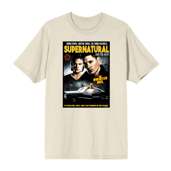 Supernatural Sam & Dean Poster Art Men's Short Sleeve Tee-3XL