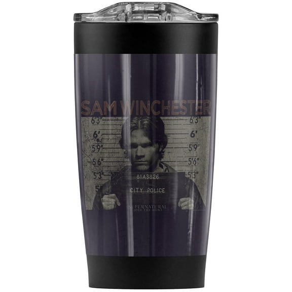 Supernatural Sam Mug Shot Stainless Steel Tumbler 20 oz Coffee Travel Mug/Cup, Vacuum Insulated & Double Wall with Leakproof Sliding Lid | Great for Hot Drinks and Cold Beverages