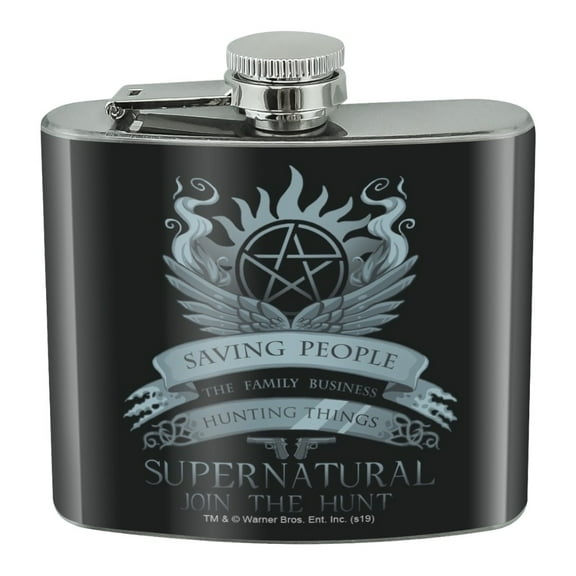 Supernatural Saving People Hunting Things Stainless Steel 5oz Hip Drink Kidney Flask