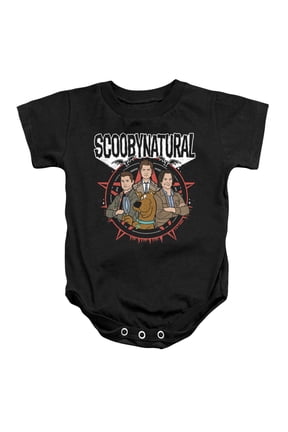 Scoobynatural Unisex Infant Snap Suit for Baby, Black, Small
