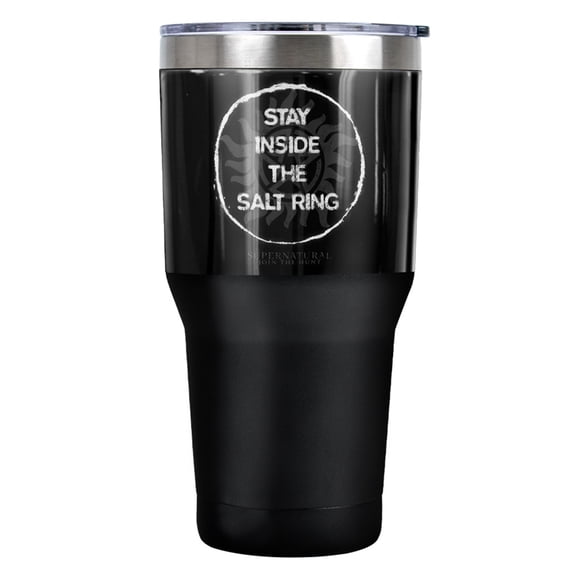 Supernatural Stay Inside The Salt Ring Stainless Steel Tumbler 30 oz Coffee Travel Cup, Vacuum Insulated & Double Wall with Leakproof Sliding Lid