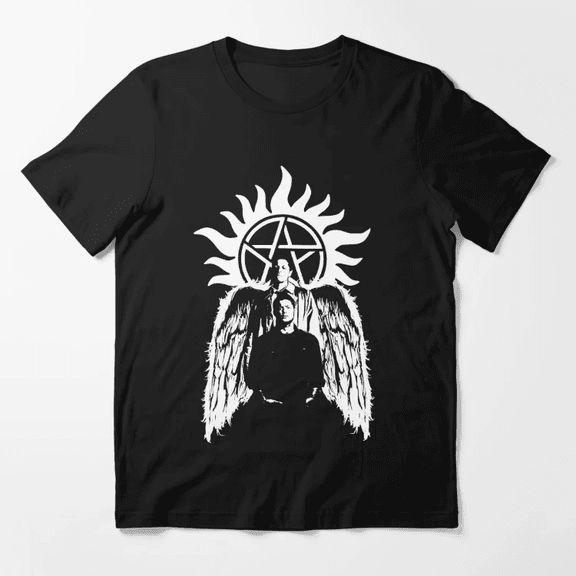 Supernatural T-Shirts – Destiel - Supernatural Classic T-Shirt,Black Color,Size XL