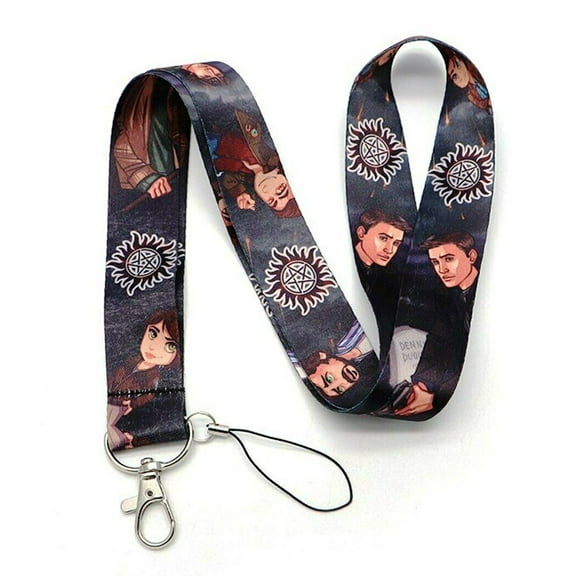 Supernatural TV Series Themed Lanyard ID Holder Keychain
