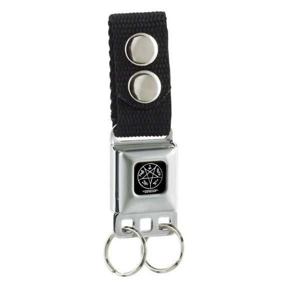 Supernatural Devil's Trap Symbol Black White Keychain  One Size