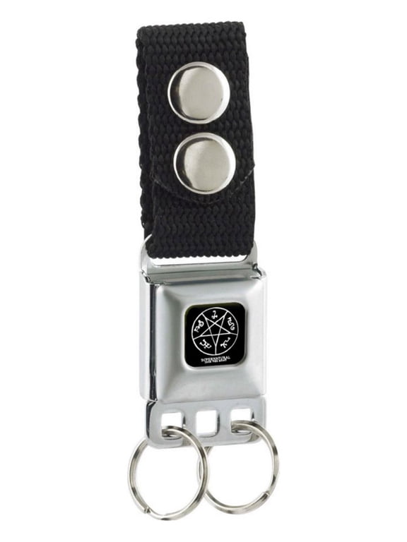 Devil's Trap Symbol Black White Keychain One Size