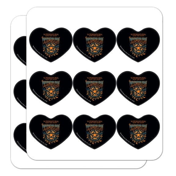 Supernatural The Bros Heart Shaped Planner Calendar Scrapbook Craft Stickers