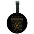 thumbnail image 1 of Supernatural The Winchester Bros Round Leather Luggage Card Suitcase Carry-On ID Tag, 1 of 6