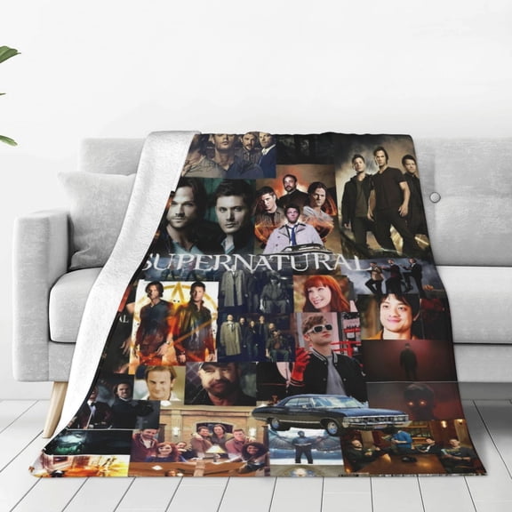 Supernatural Throw Blanket Couch Bed Sofa Soft Lightweight Warm Cozy Flannel Fleece Bed Blanket For Kids Adults Gift Multiple Sizes Available 80"X60"