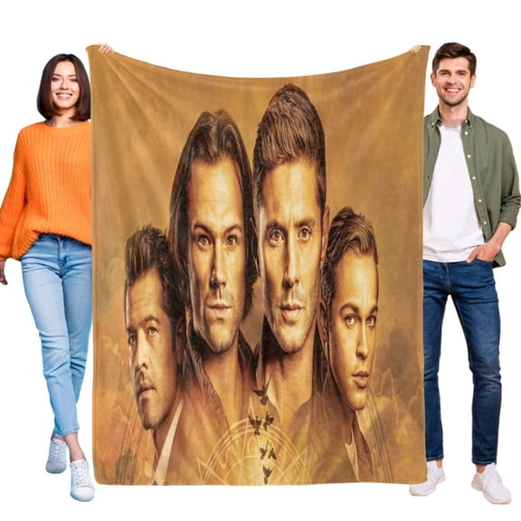 Supernatural Throw Blanket Gifts for Fans Lover Girls Boys Women Present Hoodie Him Bed 60"x80"