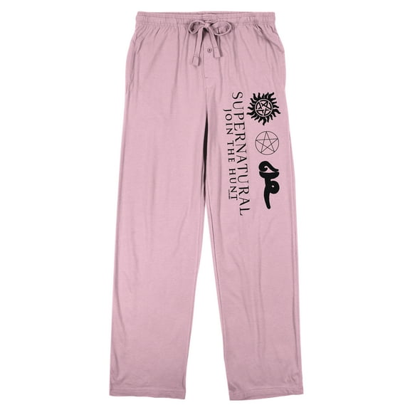 Supernatural Title Logo Women's Pink Sleep Pajama Pants-XS