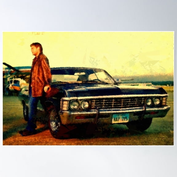 Supernatural Tv Dean Baby Impala Fan Art Poster Wall Art Modern Wall Decor For Living Room Bedroom