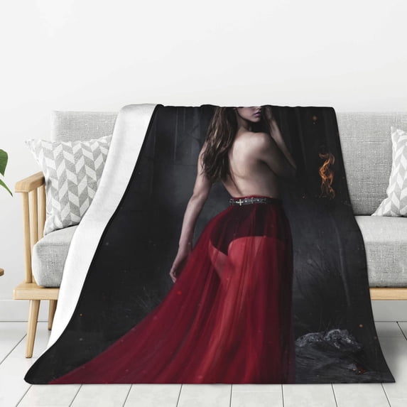 Supernatural Vampire Diaries Thick Blanket Cozy Soft Fuzzy Anti-pilling Flannel Throw Blanket Warm Sofa Bed Blanket 50"x40" For Adult Teen Kids
