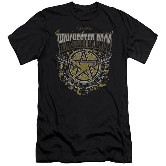 Supernatural - Winchester Bros - Premium Slim Fit Short Sleeve Shirt - Medium