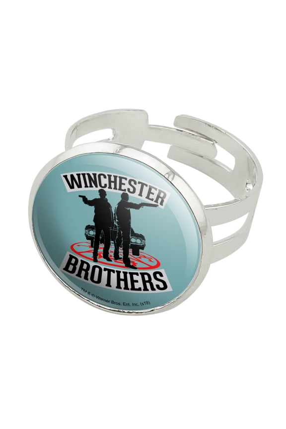 Supernatural Winchester Brothers Silver Plated Adjustable Novelty Ring