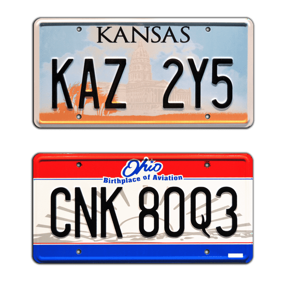Supernatural | Winchester's Impala | KAZ 2Y5 + CNK 80Q3 | Metal Stamped Replica Prop License Plate Combo