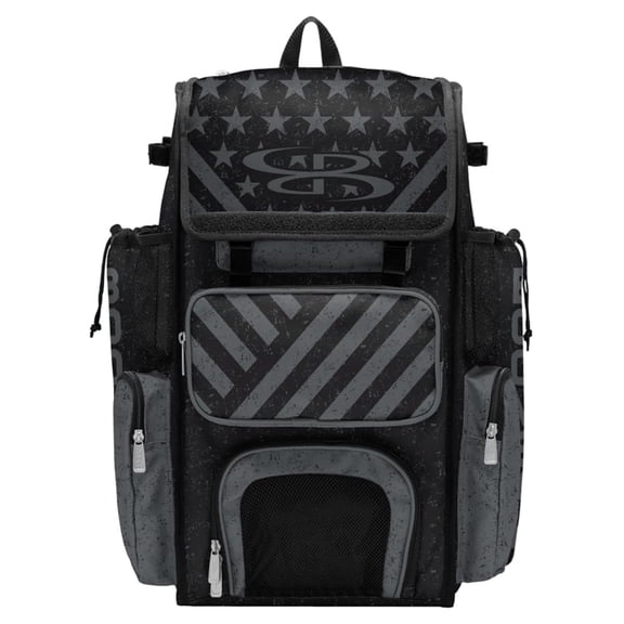 Superpack Bat Bag - Backpack Version (no wheels) - Holds 4 Bats - USA Siege Charcoal/Black
