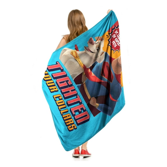 Superpets Tighten Your Collars Kids Micro Raschel Throw Blanket